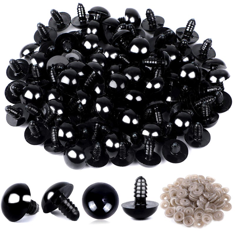 UPINS 120PCS Plastic Safety Crochet Eyes Bulk with 120PCS Washers for Crochet Crafts (0.24Inch/6mm) - Image 1