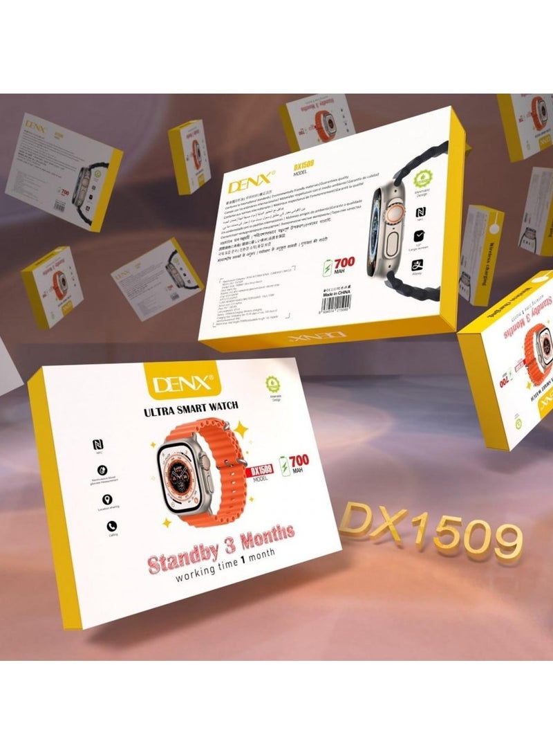 Denx Advanced DENX DX1509: Long-Lasting Ultra Smartwatch with 1-Month Working Time, Wireless Charging, Qibla, Quran, and Fitness Tracking  - Image 2