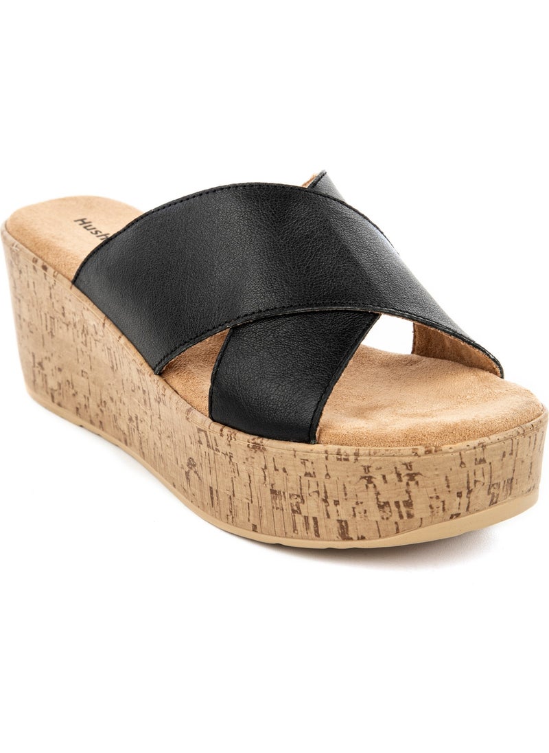 Hush Puppies - Kosa Anatomical Sole Leather Wedge Heel Women's Slippers - Image 1