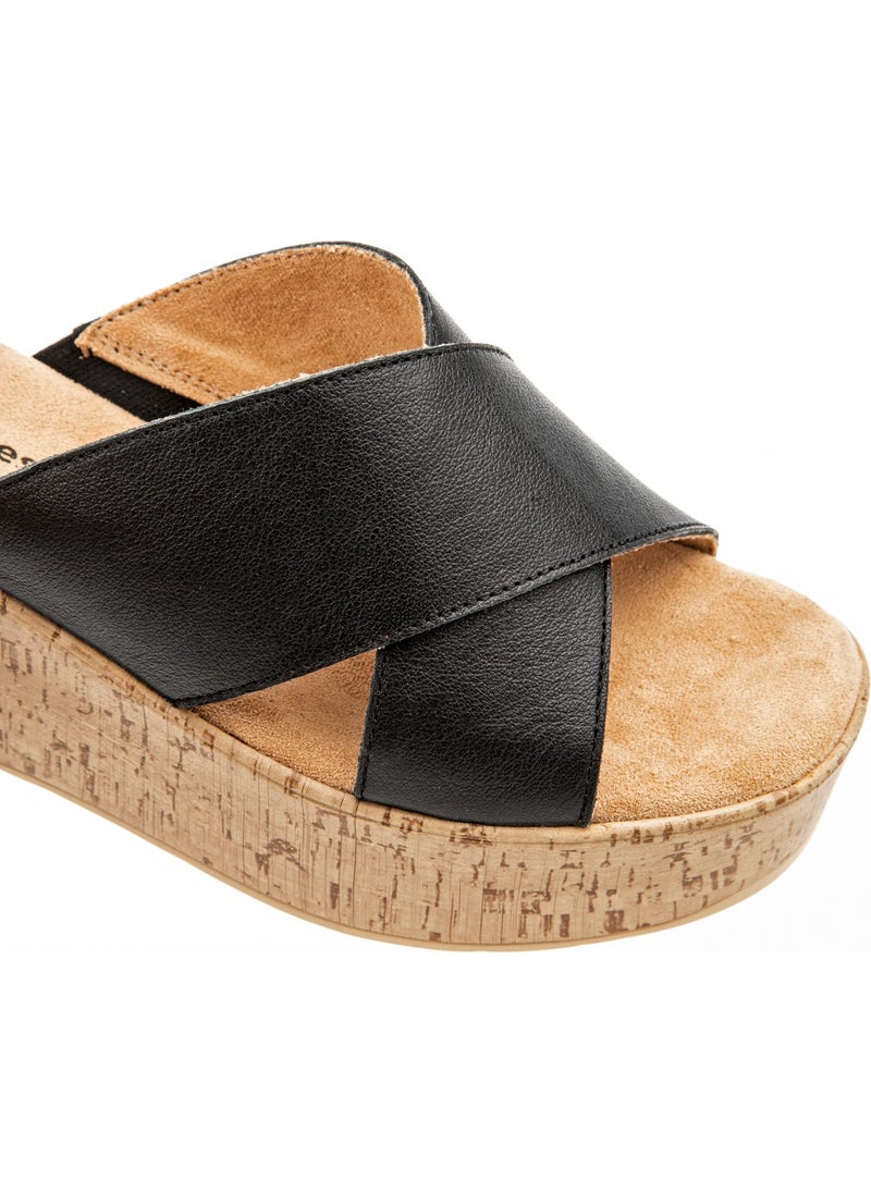 Hush Puppies - Kosa Anatomical Sole Leather Wedge Heel Women's Slippers - Image 1