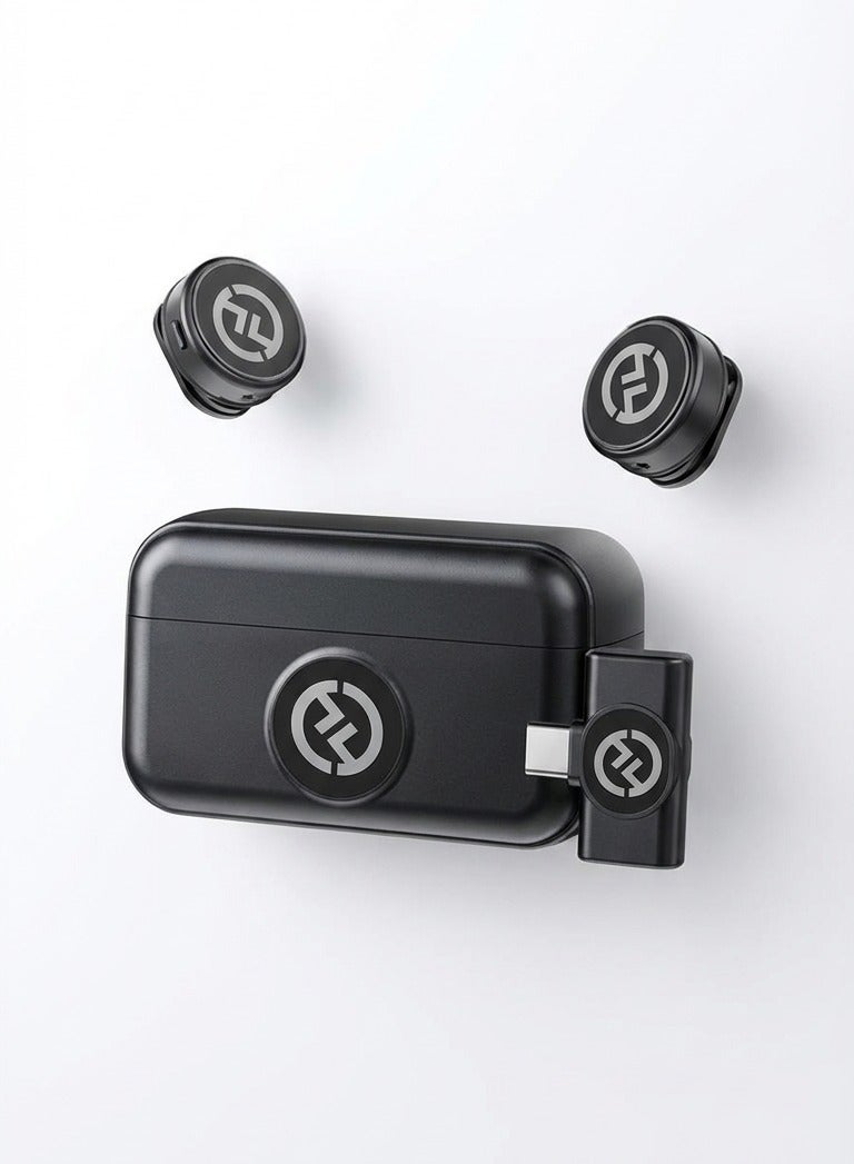 M2 Wireless Lavalier Microphone USB-C for Video Recording, Vlogging, Live Streaming – Professional Noise-Cancelling Hi-Fi Mic - Image 1