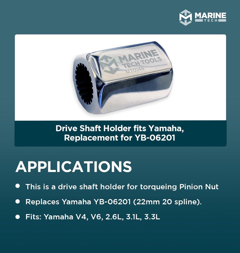 M Marine Tech Tools Marine Tech Tools Yamaha Outboard Drive Shaft Holder for Removing & Torquing Pinion Nut, Yamaha Drive Shaft Tool, Replaces Yamaha YB-06201, Yamaha Drive Shaft Holder Tool - Image 3