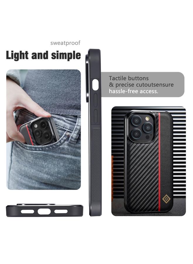 LC.IMEEKE Case For Samsung Galaxy S24 Ultra 5G 3 in 1 Carbon Fiber Texture Shockproof Phone Case - Image 5