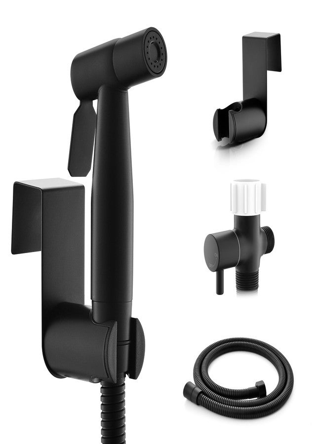 LUFEIDRA Handheld Toilet Bidet Sprayer for Toilet-Adjustable Water Pressure Control with Bidet Hose for Feminine Wash, Stainless Steel Brushed Nickel Cloth Diaper for Baby Wash (Matte Black, 1 Pack) - Image 1