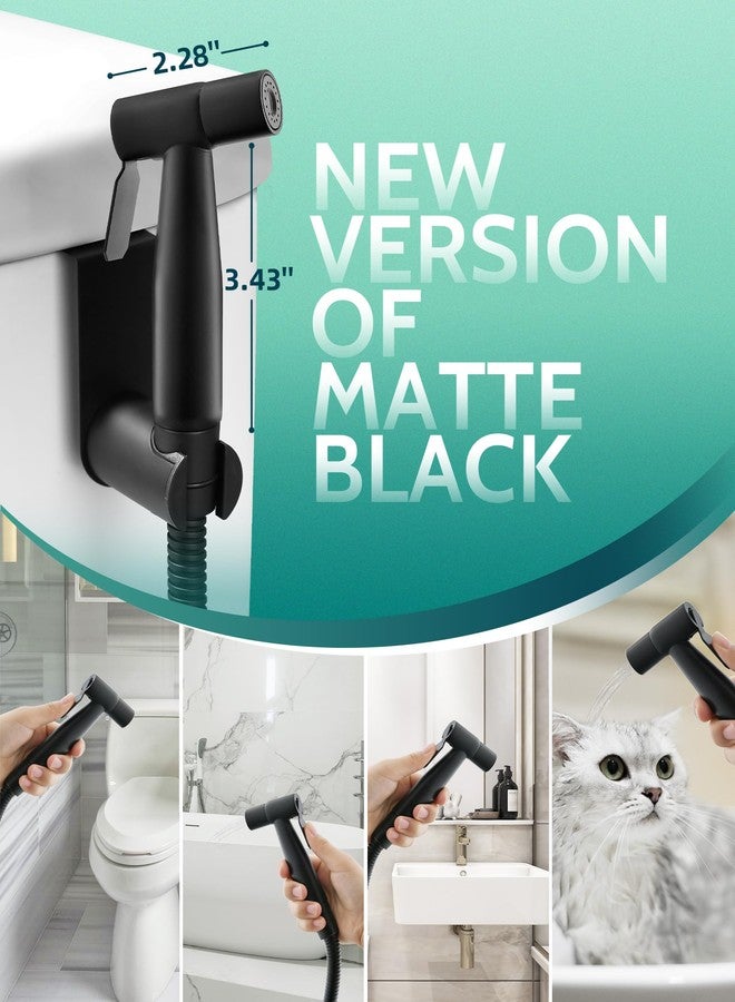 LUFEIDRA Handheld Toilet Bidet Sprayer for Toilet-Adjustable Water Pressure Control with Bidet Hose for Feminine Wash, Stainless Steel Brushed Nickel Cloth Diaper for Baby Wash (Matte Black, 1 Pack) - Image 2