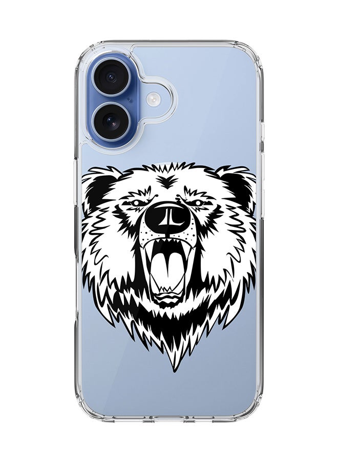 Stylizedd Classic Clear MagSafe Case for iPhone 17 , Hybrid Soft Case Flexible Edges Anti Drop TPU PC Gel Thin Transparent Cover [ Designed for iPhone 17 ] - Grizzly Bear