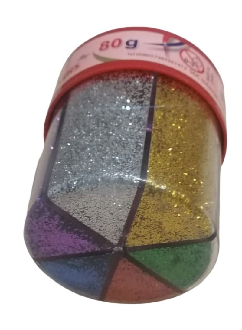اس بي سي رشاشة جليتر من 6 أقسام بوزن 80 جم متعدد الألوان - Image 4