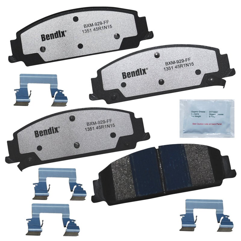 Bendix Fleet Metlok MKD1351FM Semi-Metallic Front Brake Pads for Chevrolet Caprice 2012, Pontiac G8 2009-2008 - Image 3