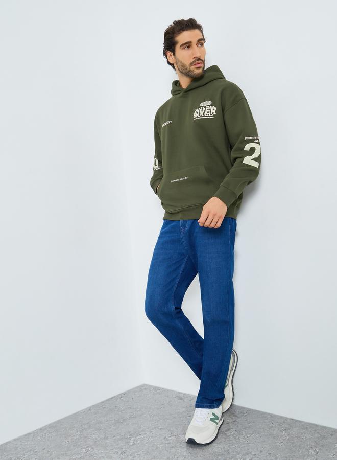 Styli Oversize Graphic Printed Fleece Hoodie - Image 2