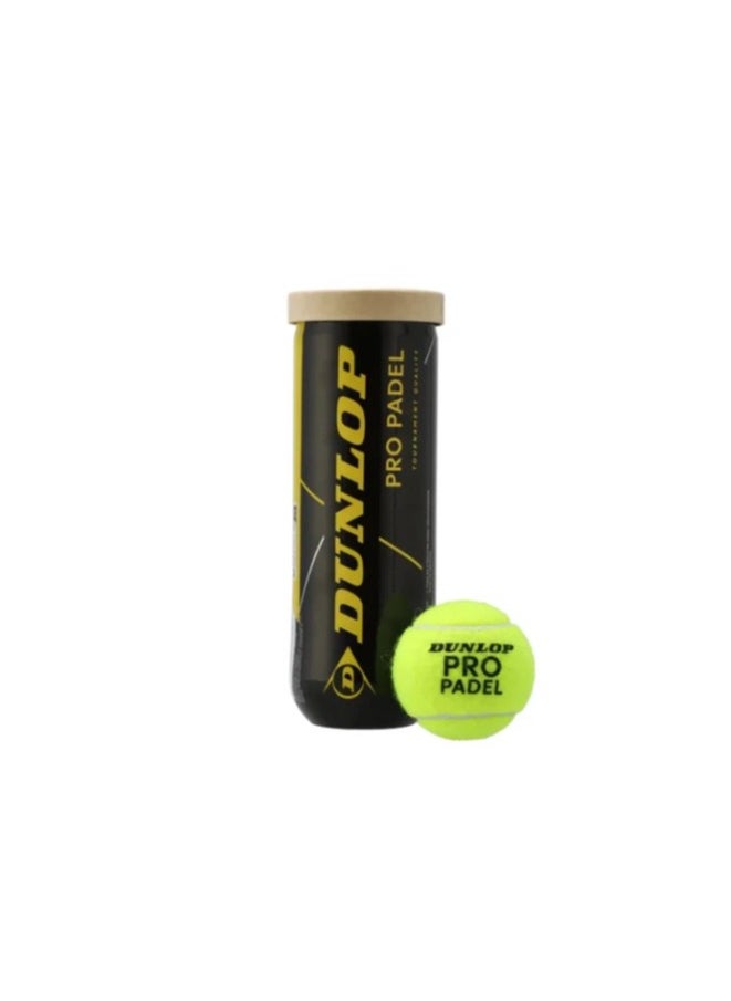 DUNLOP Pro Padel Balls 3 Pack  Color: Yellow  - Image 1
