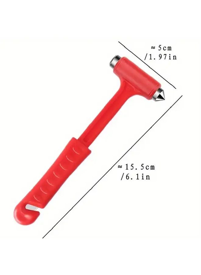 Red Multifunctional Safety Hammer Heavy Duty Emergency Car Window Breaker - Image 4