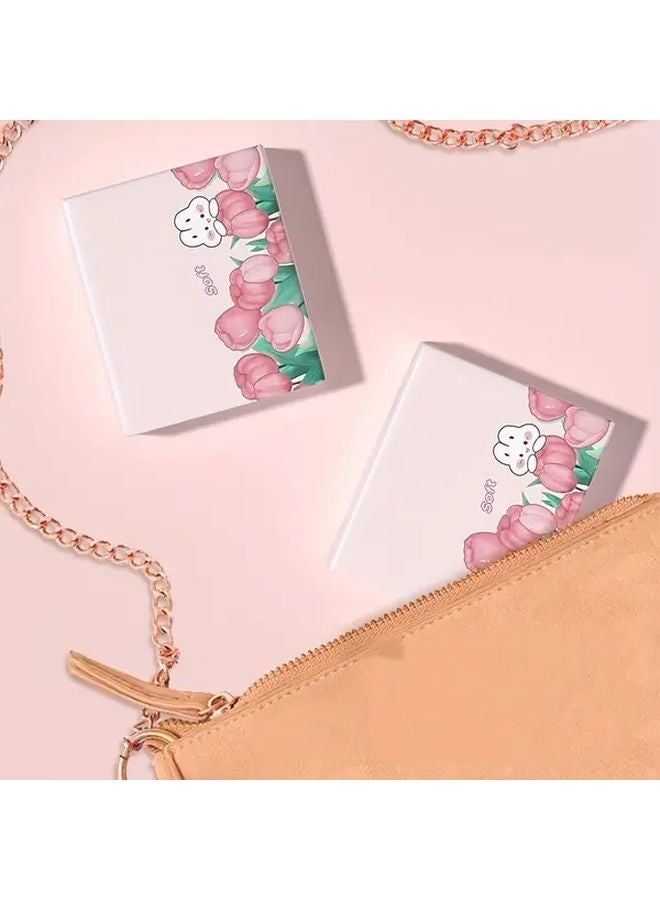 4 عبوات مناديل جيب أرنب زهرية ناعمة وزخرفية للاستخدام اليومي في حفلات العائلة - Image 3