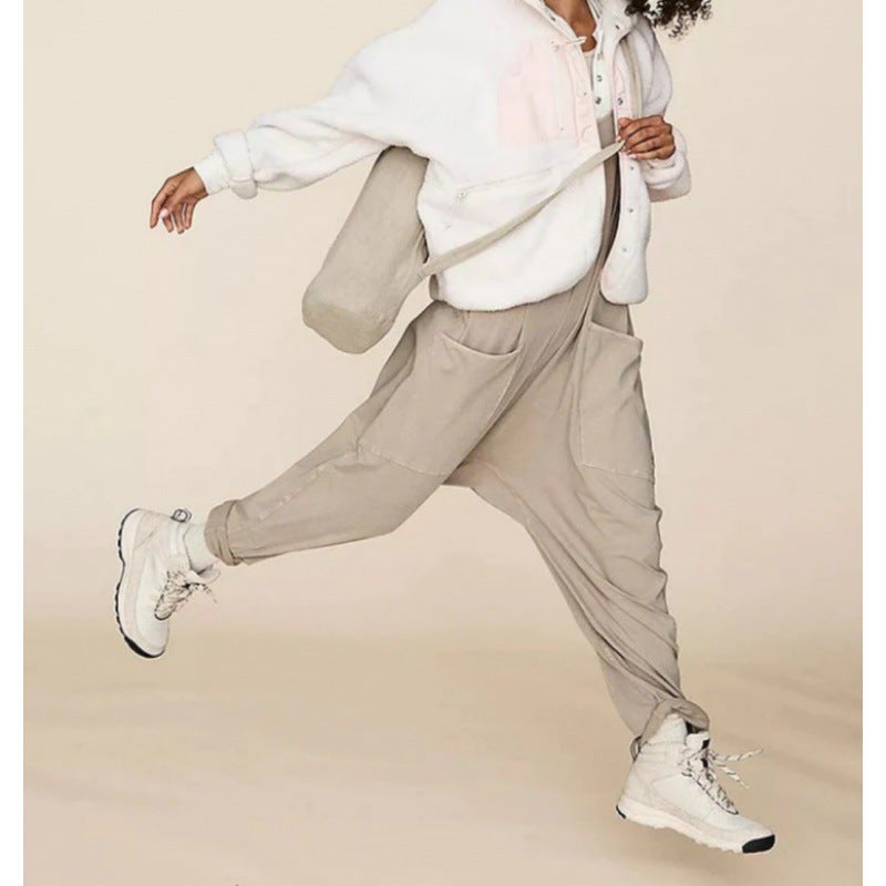 Women'S Independent Station Explosions Zipper Pocket Sling Trousers - Image 1