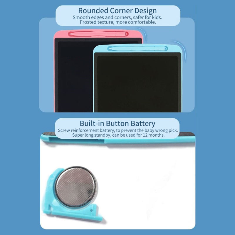 LCD Writing Tablet 10.5 Inch Single Color Blue Screen - Light Portable Eye Protection Digital Drawing Pad for Children Students Office Workers - Image 5