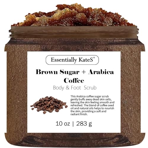 Essentially KateS Brown Sugar & Arabica Coffee Body Scrub â€“ Natural Exfoliating Scrub for Smooth, Glowing Skin, Hydrating & Cellulite-Reducing, Paraben-Free, Spa-Quality - Image 1