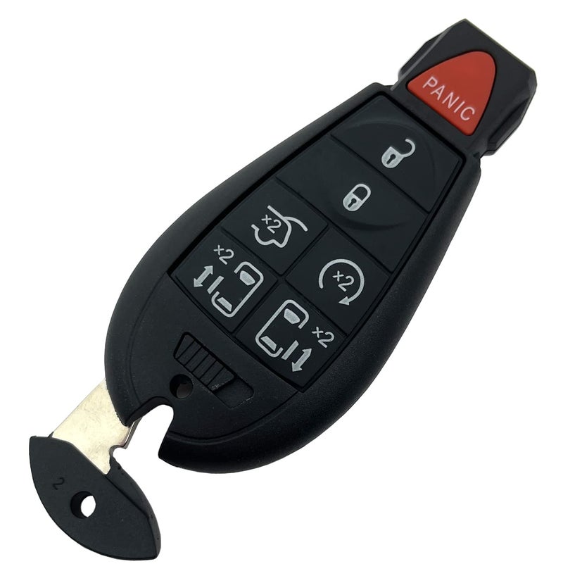 BTOZRF 7 Buttons Keyless Remote Car Key Fob Fit for Chrysler Town and Country Dodge Grand Caravan 2008 2009 2010 2011 2012 2013 2014 2015 2016 2017 2018 2019 2020 M3N5WY783X IYZ-C01C (Black) - Image 4