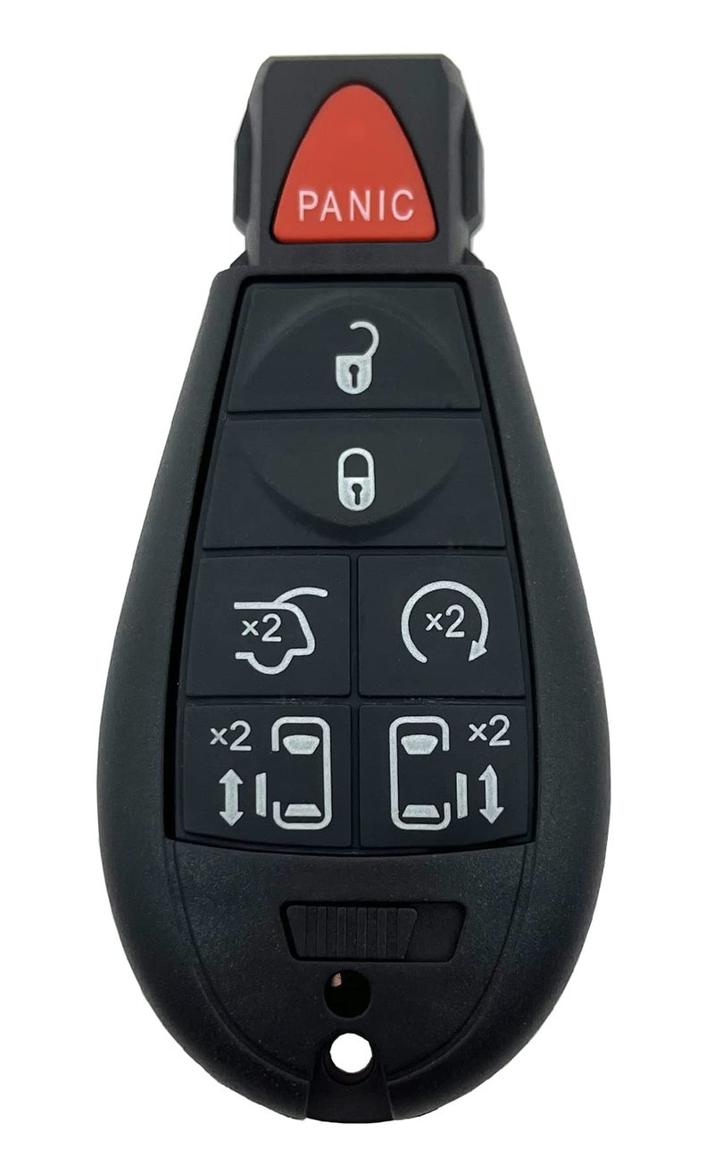 BTOZRF 7 Buttons Keyless Remote Car Key Fob Fit for Chrysler Town and Country Dodge Grand Caravan 2008 2009 2010 2011 2012 2013 2014 2015 2016 2017 2018 2019 2020 M3N5WY783X IYZ-C01C (Black) - Image 2