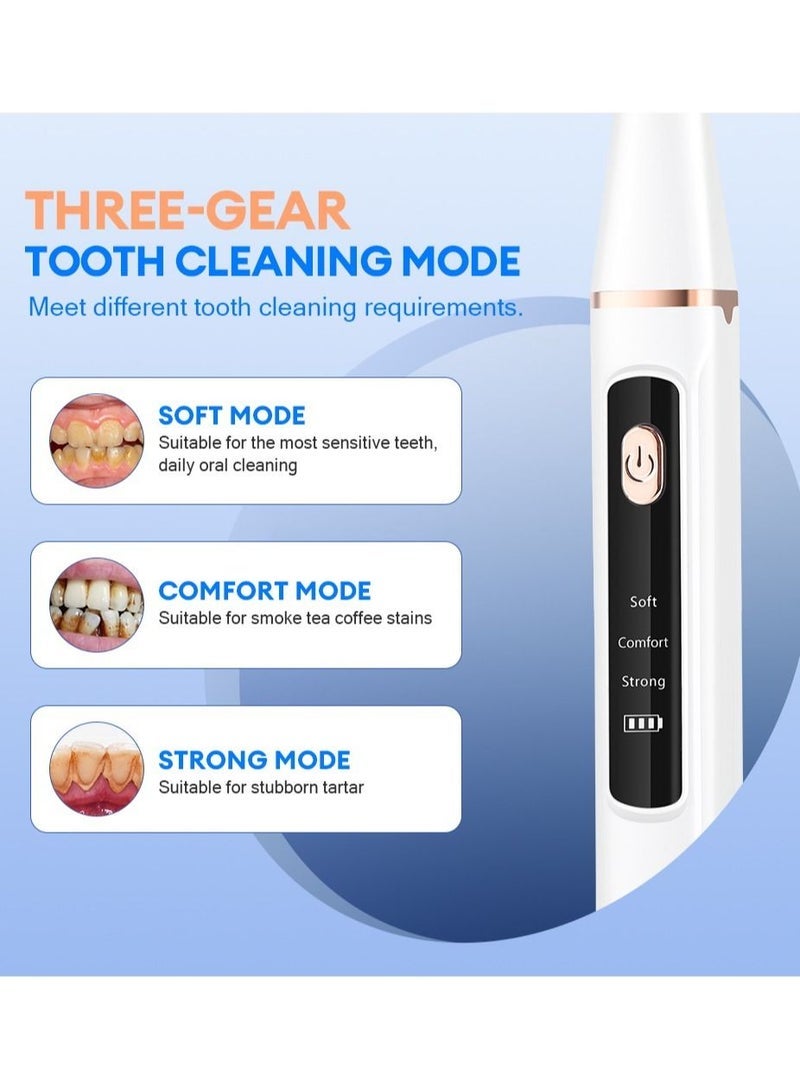 general Ultrasonic Scaler Calculus Remover Teeth Whitening Tool for Home and Travel, 3 Modes Adjustable, White - Image 5
