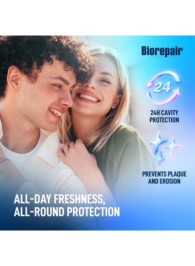 Biorepair معجون أسنان حماية شاملة بلس مع microRepair هيدروكسيباتيت - رائحة فم كريهة - إعادة المعادن وإصلاح المينا - تقليل التكلسات واللويحات - تسوس الأسنان - تآكل الحمض - بدون فلورايد - 2.54 أونصة - Image 3