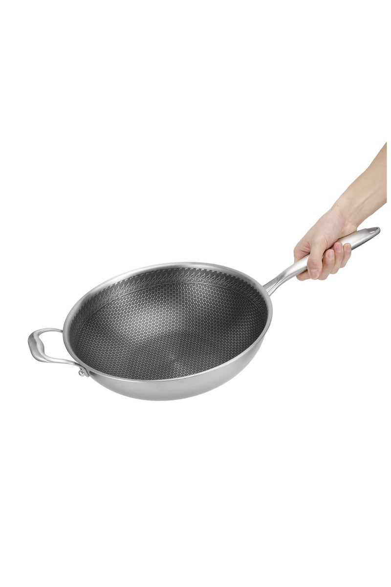 مقلاة ستانلس ستيل غير لاصقة - مقاس 32 سم - Image 1