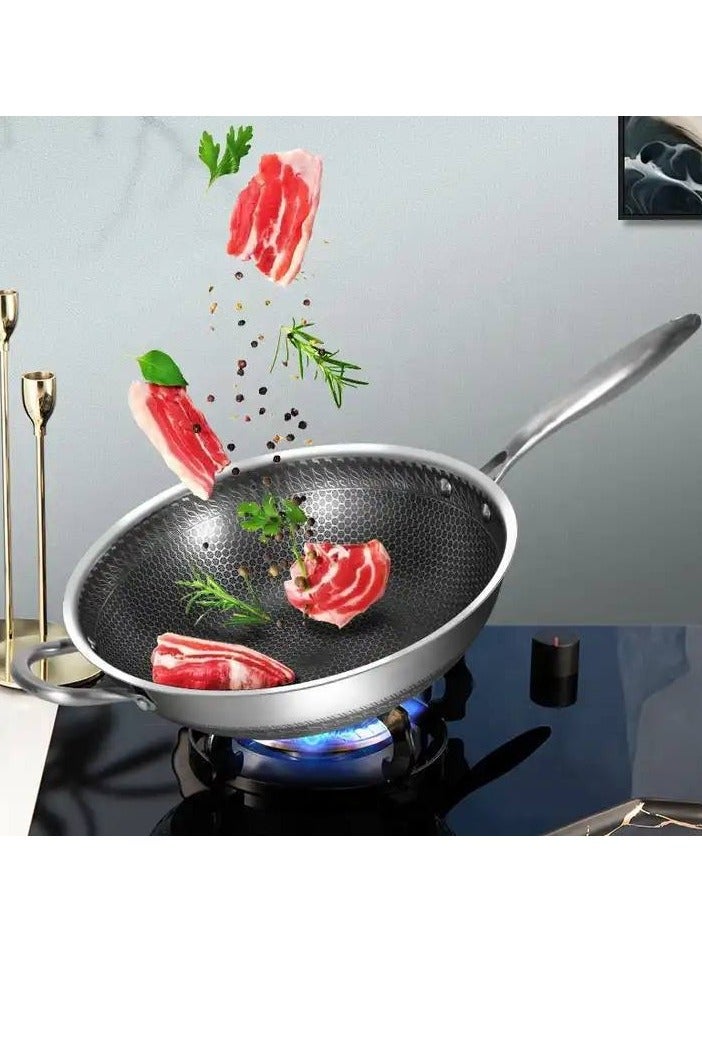 مقلاة ستانلس ستيل غير لاصقة - مقاس 32 سم - Image 2