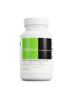 Davinci Labs Nattokinase Plus Dietary Supplement To Support Healthy Blood Flow Vascular Health Capillary Strength And Blood Pressure Already In Normal Range* 60 Vegetarian Capsules  - Image 1