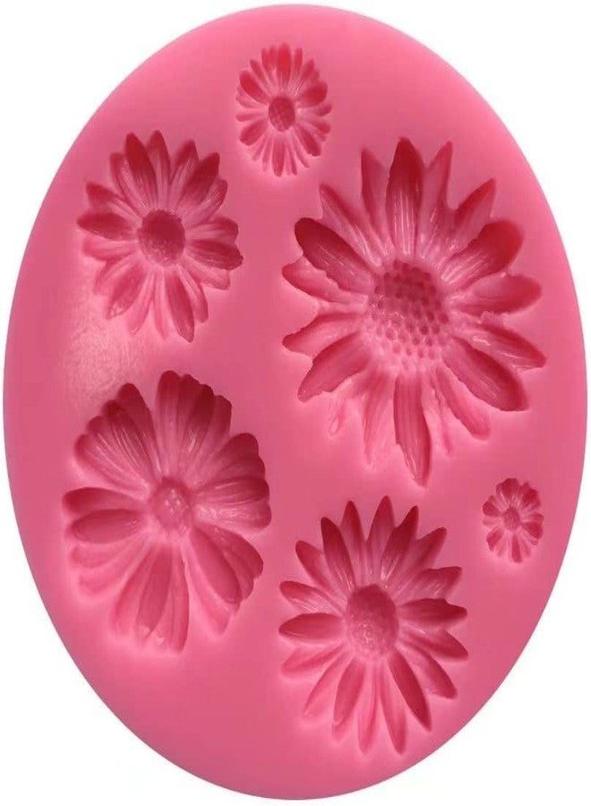 MARHABA TRADERS 6 Cavities Chrysanthemum Daisy Flower Silicone Moulds Fondant Molds Sunflower Silicone Molds Cookie Biscuit Baking Molds Chocolate Molds DIY Wedding Baby Shower Cupcake Decorations - Image 5