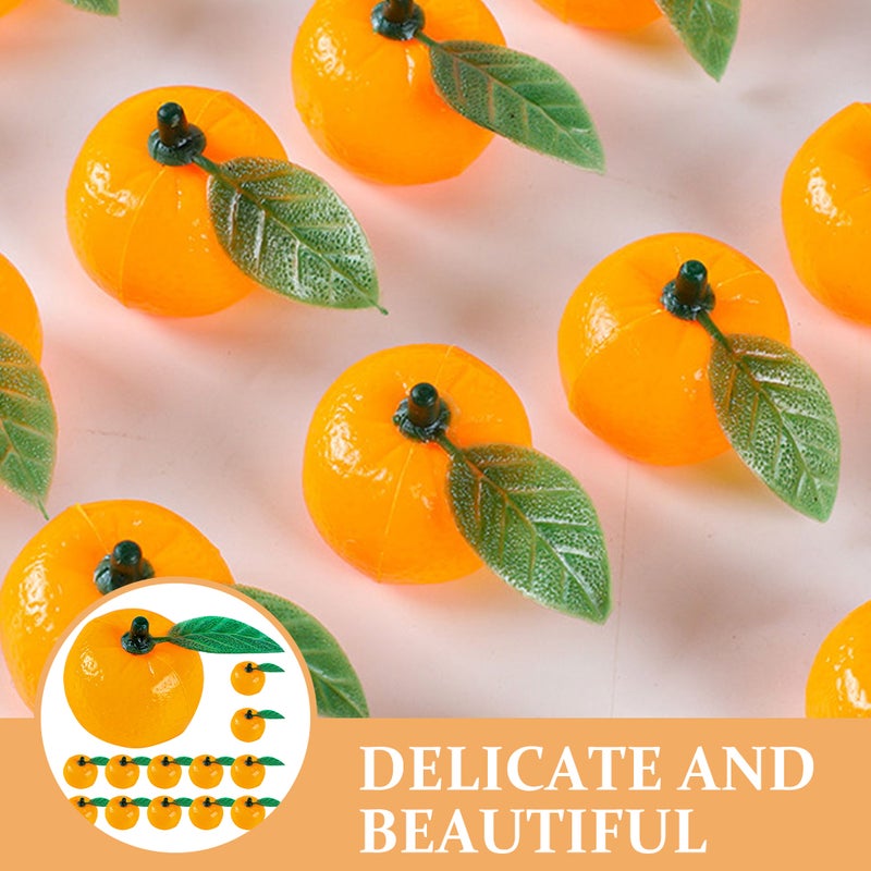 60 pcs Simulation Fruit Model Fake Oranges Models Realistic Fruits Decoration Photo Props - Image 2