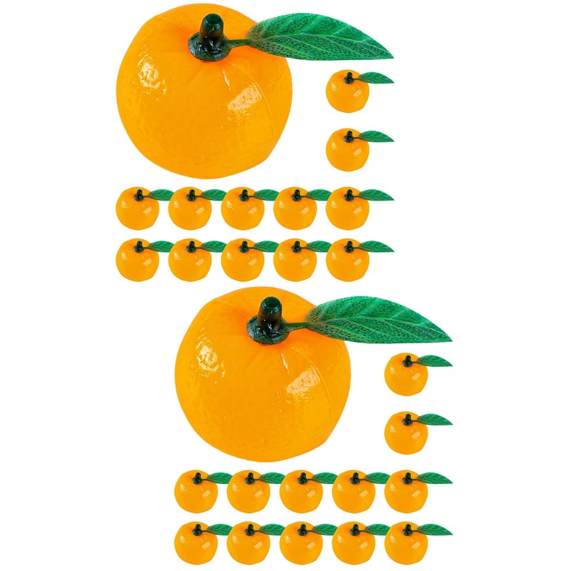 60 pcs Simulation Fruit Model Fake Oranges Models Realistic Fruits Decoration Photo Props - Image 1