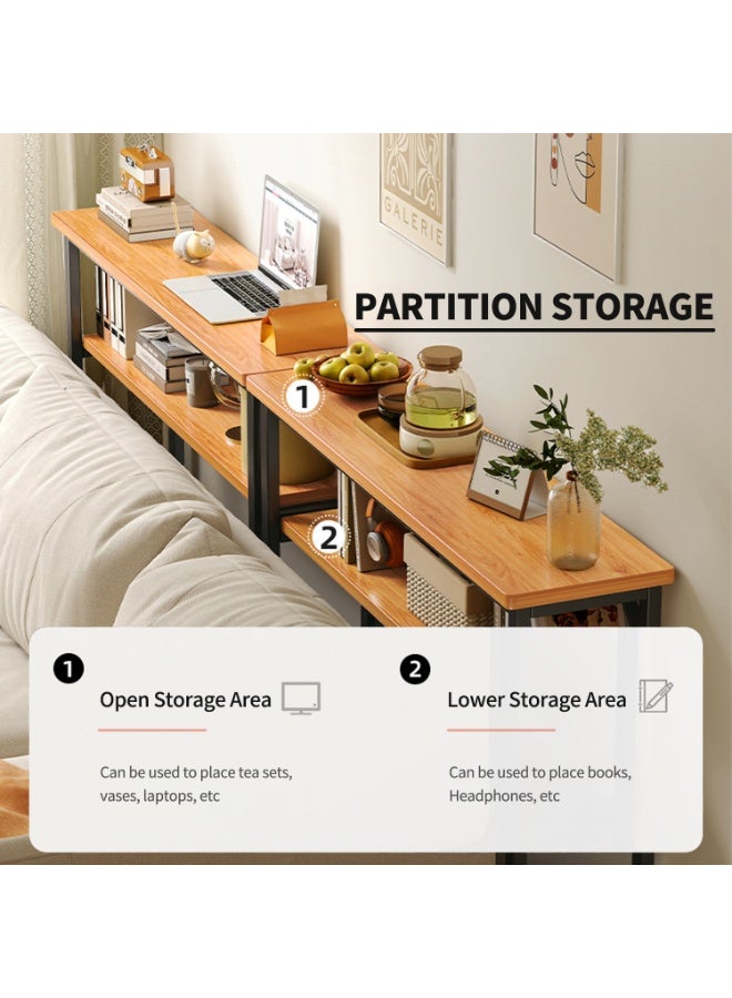 YQbest Console Table, 2 Tier Entryway Table, Kitchen Cabinet, Narrow Sofa Table for Living Room, Hallway, Foyer,Entrance, Bedroom - Image 4