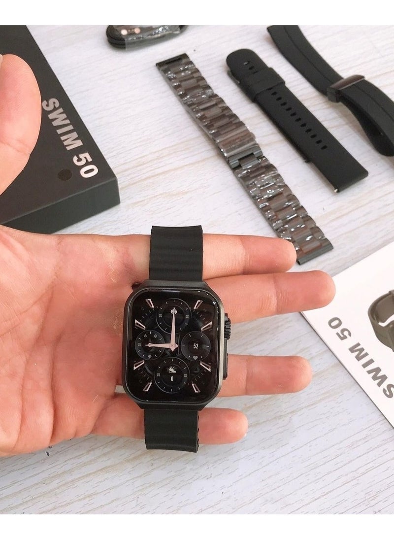 Brandcode BrandCode Swim 50 Smart Watch with AMOLED Display WATERPROOF 4 Pairs of Straps & 30 Days Standby Battery  - Image 1