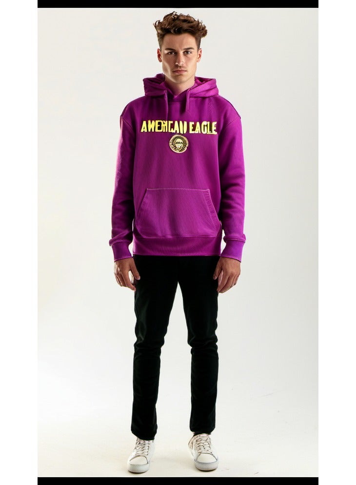 American Eagle American Eagle Graphic Hoodie Size Small - Purple  - Image 1
