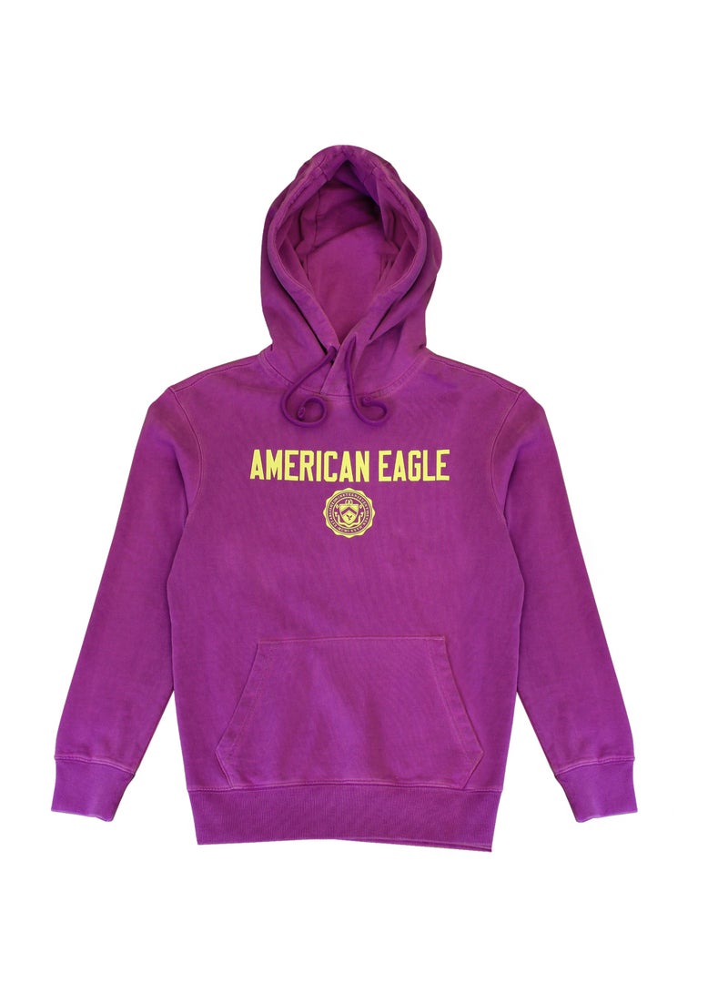 American Eagle American Eagle Graphic Hoodie Size Small - Purple  - Image 3