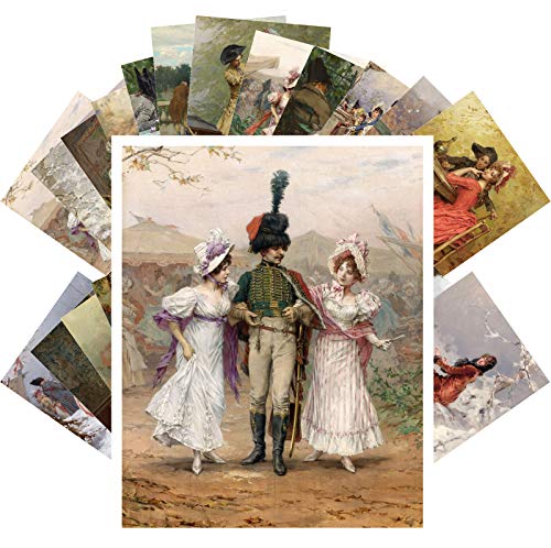 PIXILUV Vintage PostCards 24 pcs VICTORIAN BELLE EPOQUE LADY LIFE Antique Museum Painting Art by Frederik Retro Poster REPRINT - Image 5