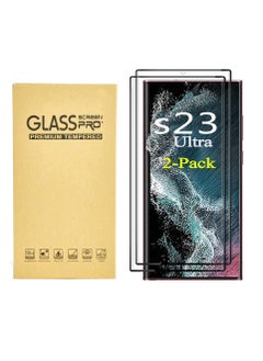 Generic 2 Pack for Samsung Galaxy S23 Ultra Screen Protector [Support Fingerprint Unlock], High definition transparent anti-scratch, no bubbles, easy to install  - Image 1