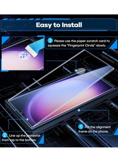 Generic 2 Pack for Samsung Galaxy S23 Ultra Screen Protector [Support Fingerprint Unlock], High definition transparent anti-scratch, no bubbles, easy to install  - Image 4
