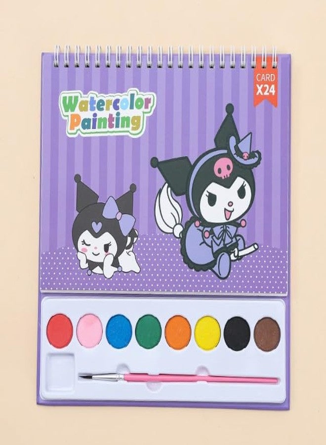 ZQBIEE 24 Card Water Color Drawing Book for Kids with Embedded Water Paint Color and Best Birthday Return Gifts for Kids (Pack of 1) - Image 2