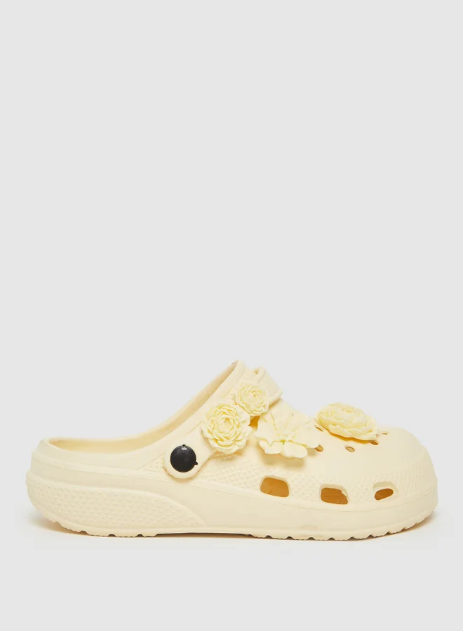 ستايلي Yellow Floral Comfort Slides