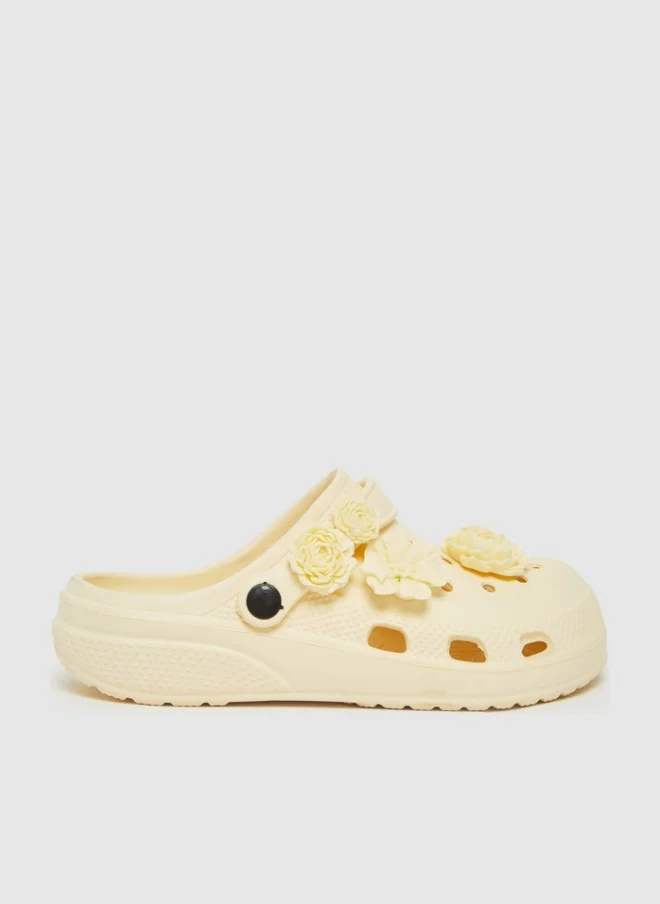 ستايلي Yellow Floral Comfort Slides