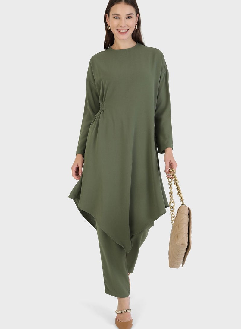 Modanisa Pocket Detail Tunic & Pants Set  - Image 5