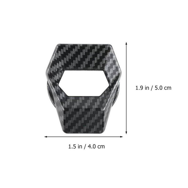 Aluminum Alloy Car Engine Start Stop Button Cover Carbon Fiber Protective Ring - Image 3