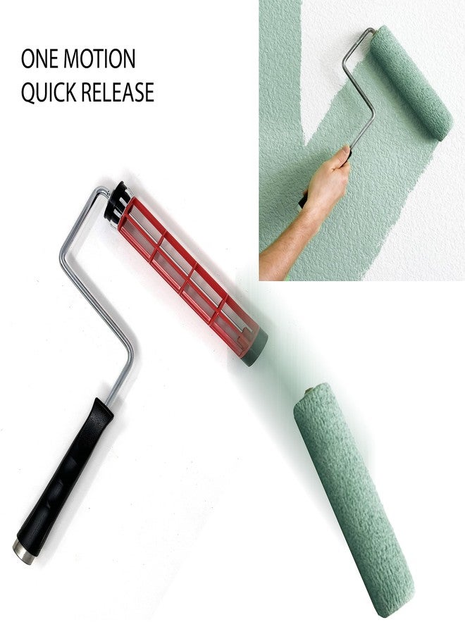 Allgala 9 Inch Paint Roller Frame Easy Quick Release Non-Slip Heavy Duty Paint Roller Frame Handle with Comfort Grip - Image 5