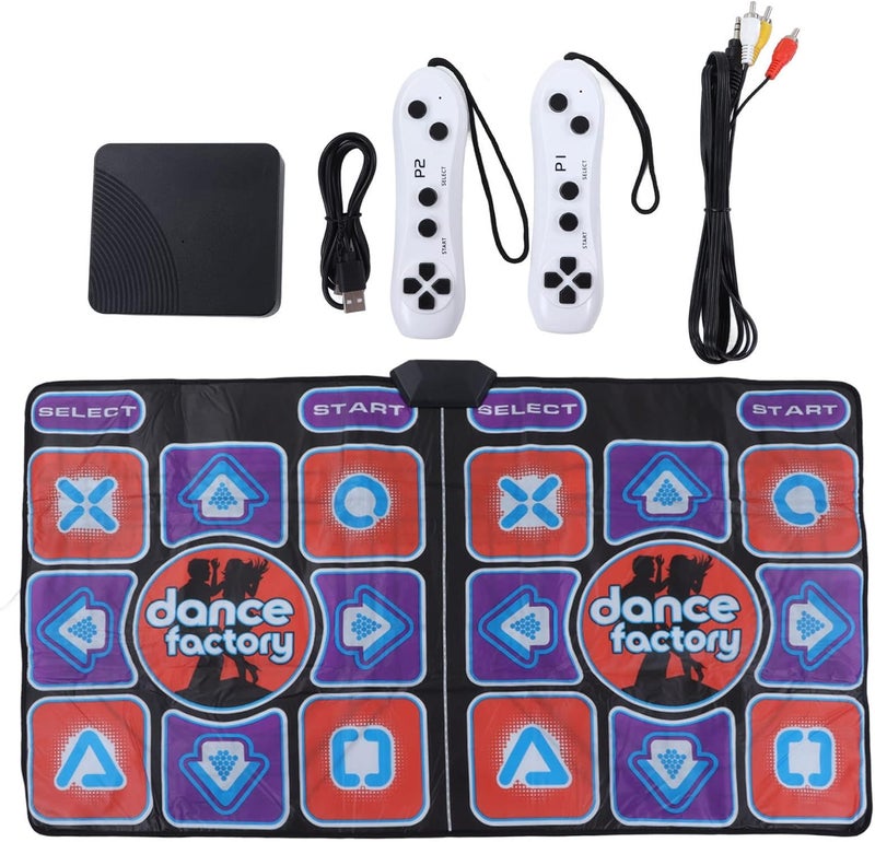 Electronic Dance Mat for TV, Musical Dancing Carpet Dance Pad Double User Dance Floor Mat, Wireless Handle Gamepad, Dancing Mat with Games, Music, Fitness, Gift for Boys Girls - Image 1