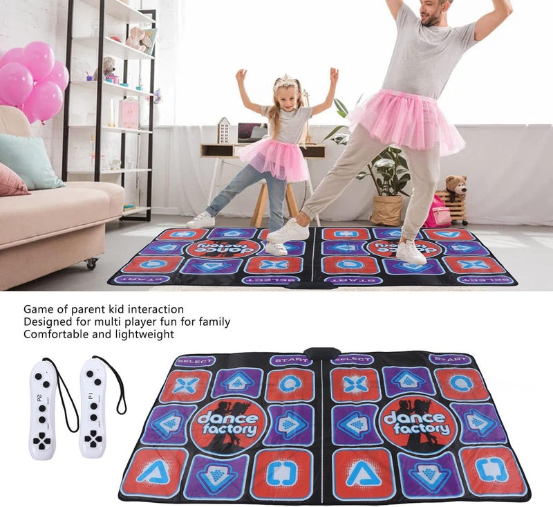 Electronic Dance Mat for TV, Musical Dancing Carpet Dance Pad Double User Dance Floor Mat, Wireless Handle Gamepad, Dancing Mat with Games, Music, Fitness, Gift for Boys Girls - Image 4
