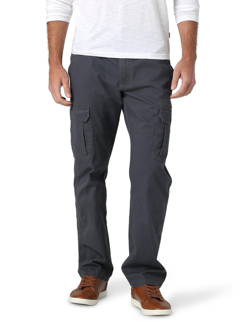 Wrangler Authentics بنطال كارجو مريح من رانجلر، قماش أنثراسايت، 46W x 32L - Image 1