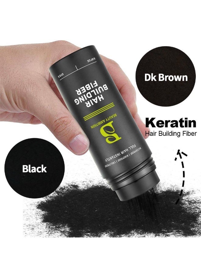 BEAUTY AMBITION Beauty Ambition Hair Building Fiber – Instant Hair Thickening Powder (Black/Dark Brown, 27.5g)  - Image 2