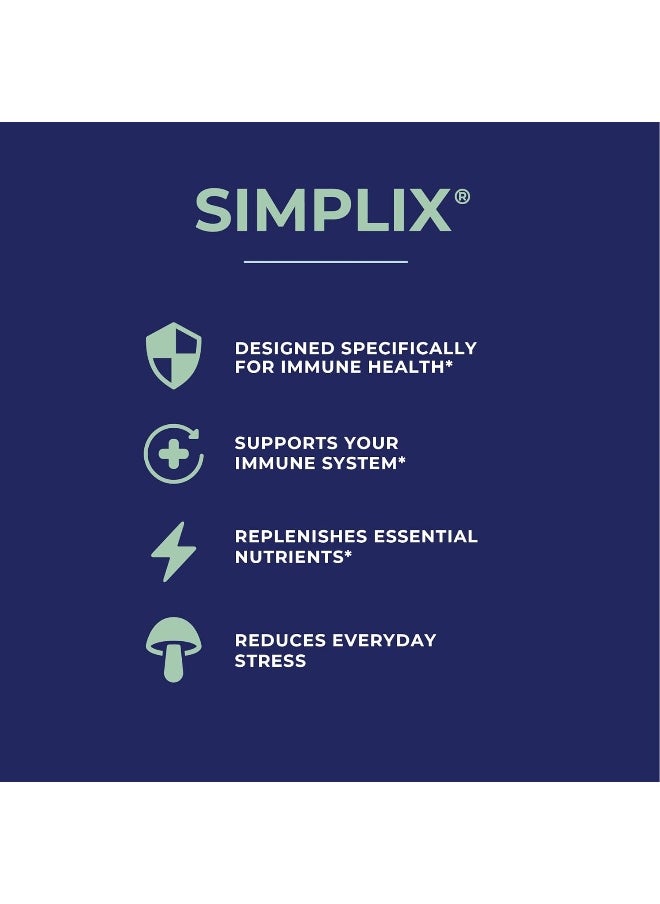 Papillex Papillex Simplix | Natural Supplement to Strengthen The Immune System | Respond to Outbreaks | Source of Highly Researched Mushroom & Seaweed Polysaccharides 60 Veggie Capsules (1 Pack)  - Image 3