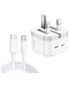 Generic 35W USB C Plug Fast Charger, Dual USB C Port Power Adapter PD 3.0 Wall Charger Compatible With iPhone 13/13 Pro/13 Pro Max/12/11/SE 3, iPad Pro Air Pods Pro, /Watch etc,  - Image 1