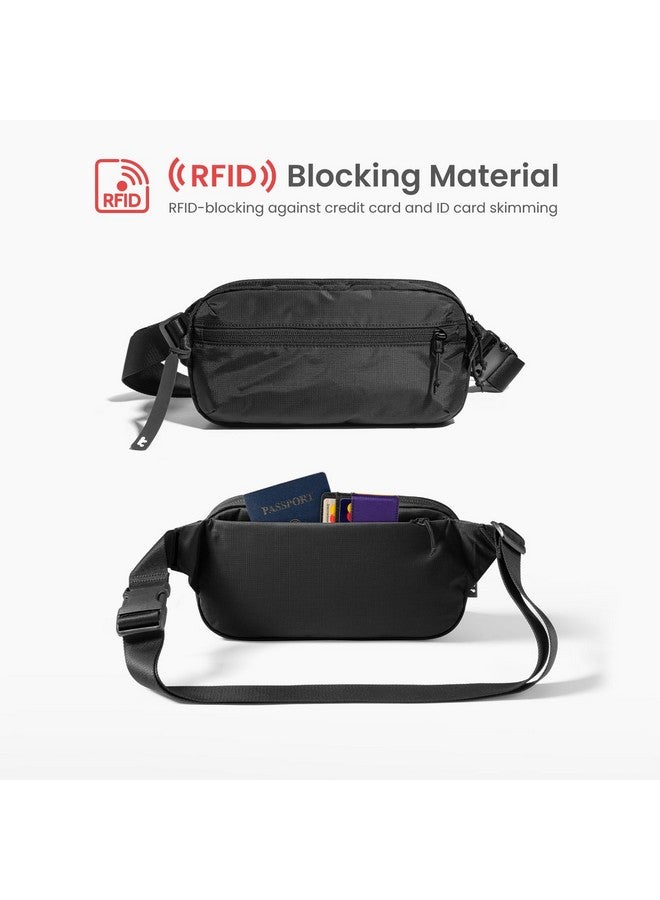 tomtoc 3.5L Sling Bag with RFID Blocking, Crossbody Bag Chest Shoulder Pack for Men and Women, Water-resistant Lightweight Casual Waist Fanny Pack for Travel/Daily Use - Image 4