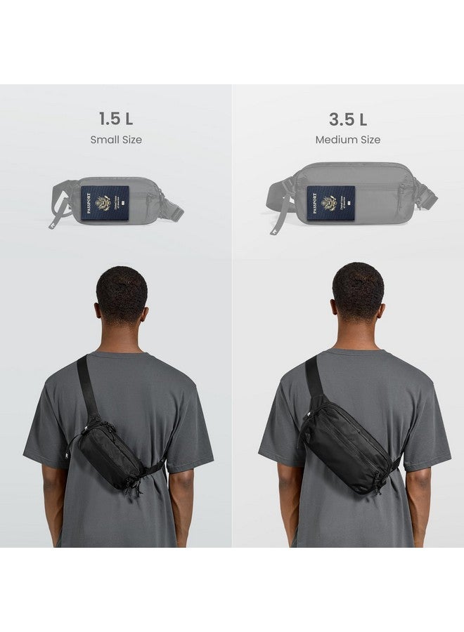 tomtoc 3.5L Sling Bag with RFID Blocking, Crossbody Bag Chest Shoulder Pack for Men and Women, Water-resistant Lightweight Casual Waist Fanny Pack for Travel/Daily Use - Image 2